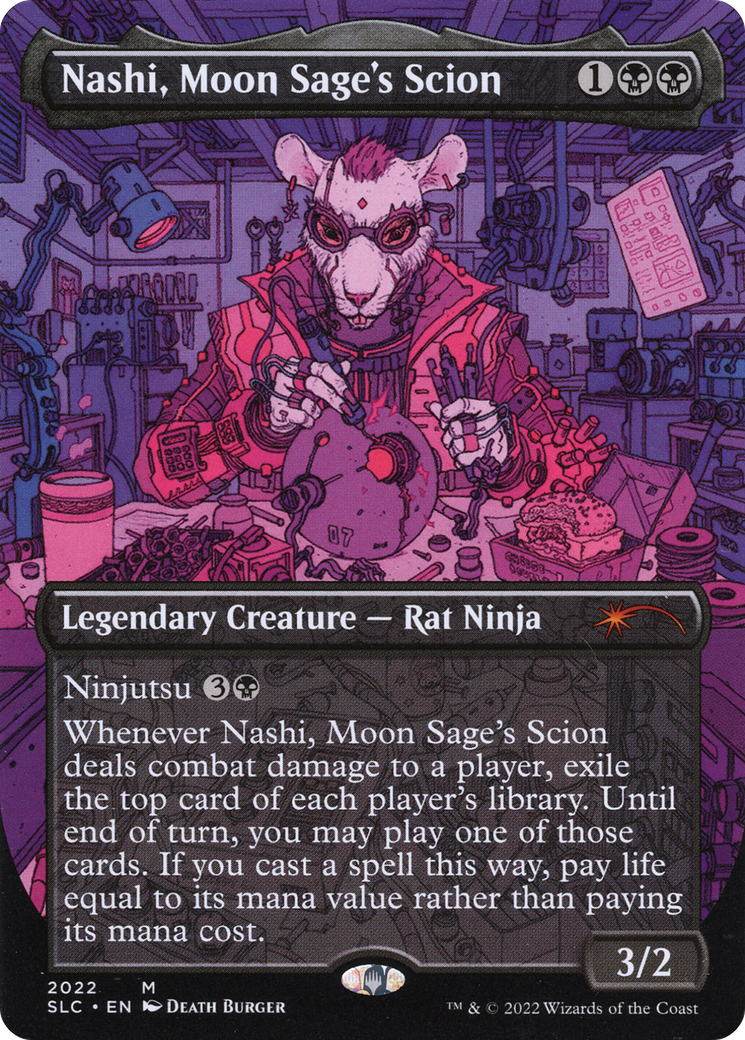Nashi, Moon Sage's Scion (Borderless) [Secret Lair Countdown Kit]-1