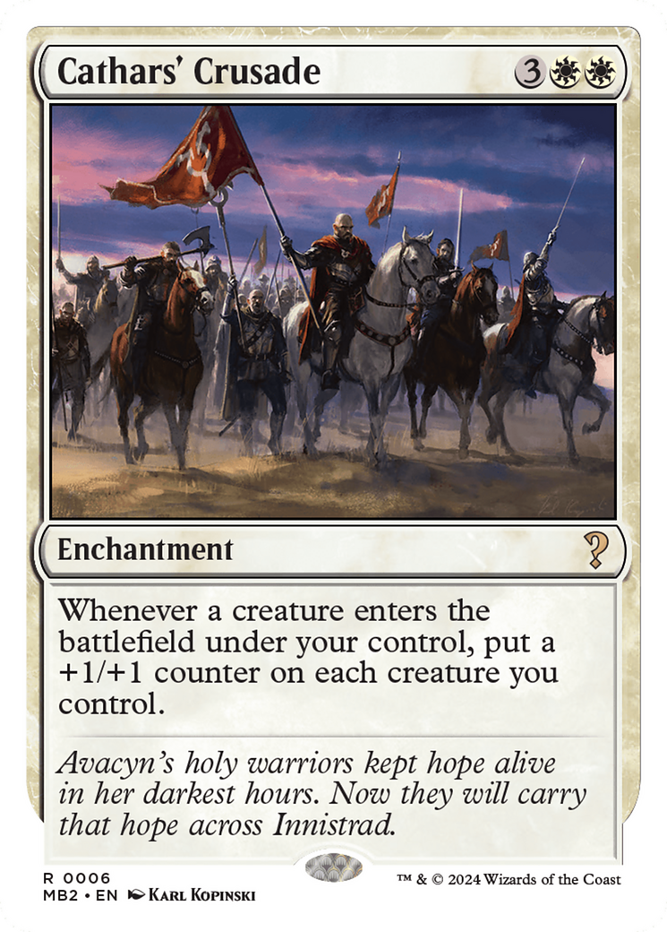 Cathars' Crusade (White Border) [Mystery Booster 2]-1