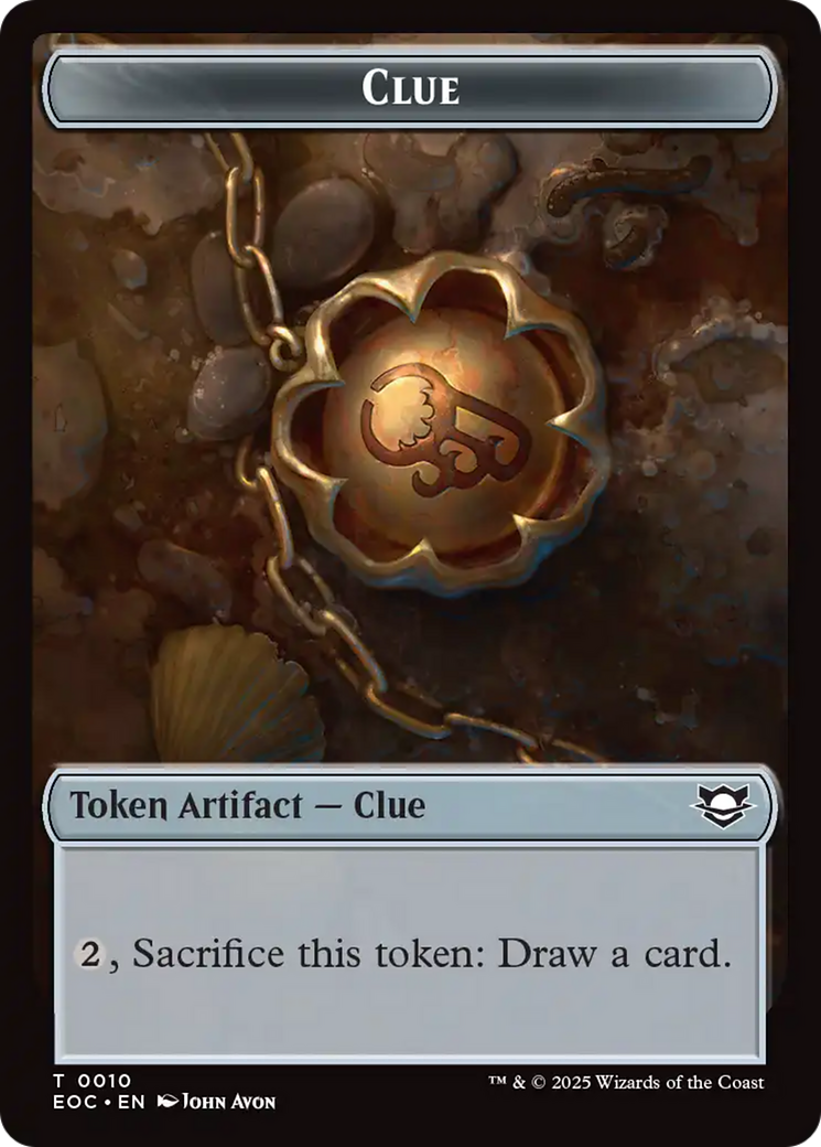 Clue // Beast (0005) Double-Sided Token [Edge of Eternities Commander Tokens]-1