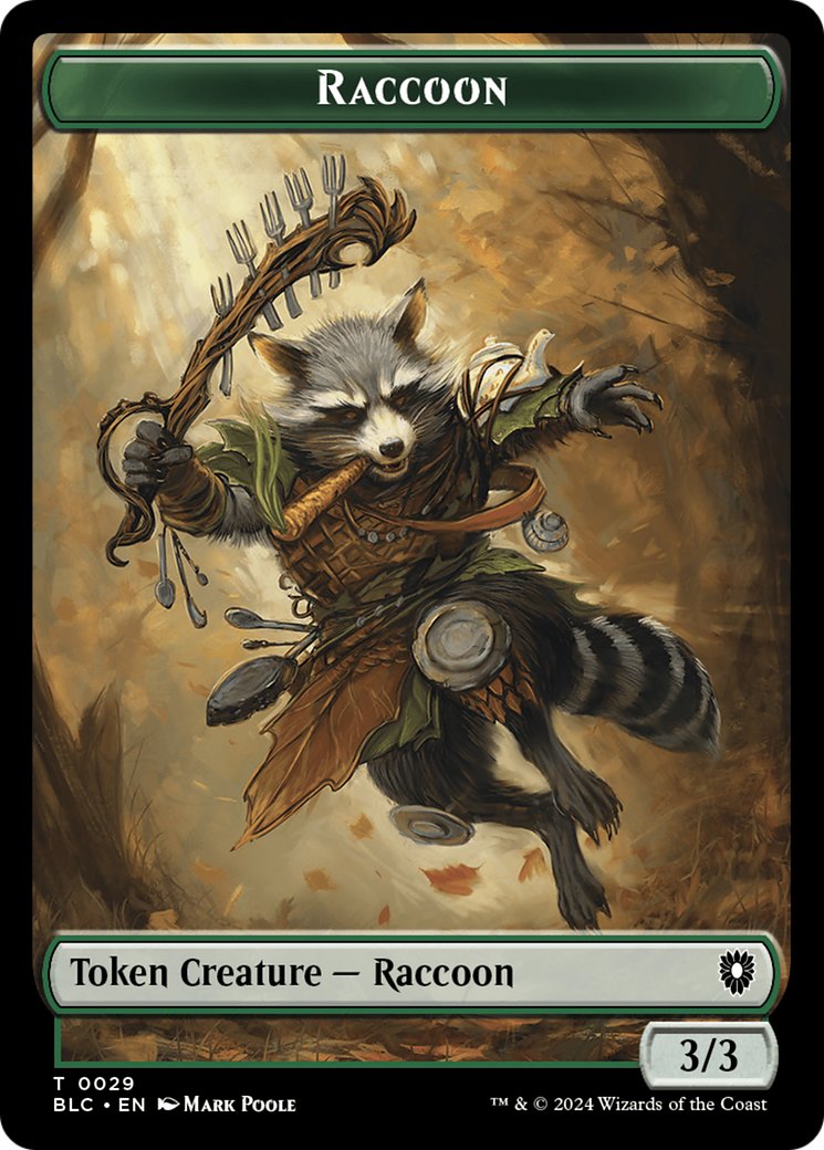 Rat // Raccoon Double-Sided Token [Bloomburrow Commander Tokens]-2