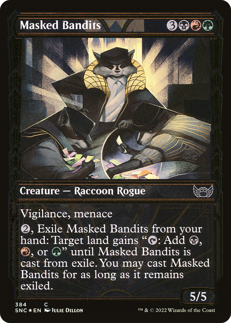 Masked Bandits (Showcase Golden Age Gilded Foil) [Streets of New Capenna]-1