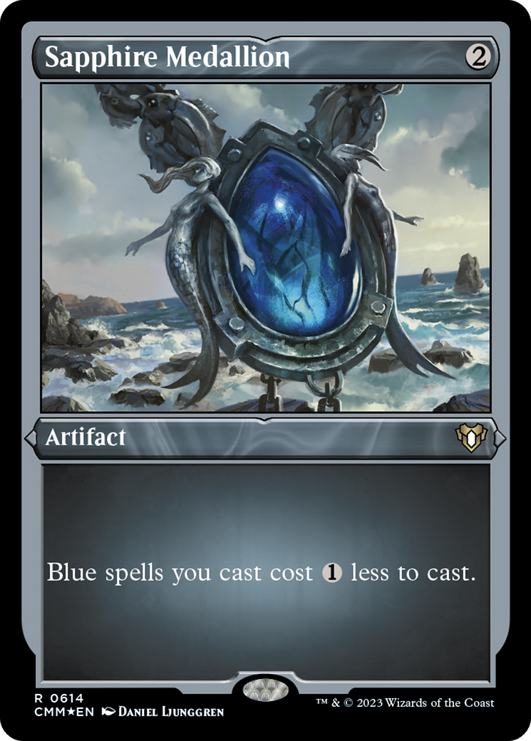 Sapphire Medallion (CMM-614) - Commander Masters Etched Foil-1