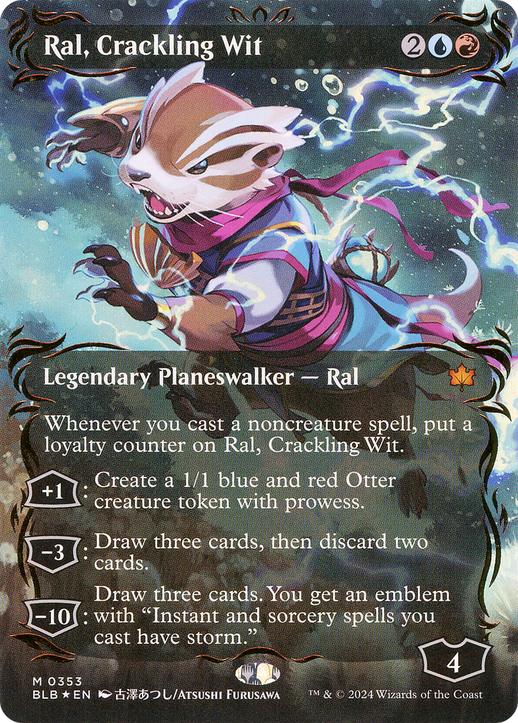 Ral, Crackling Wit (Borderless) (Raised Foil) [Bloomburrow]-1