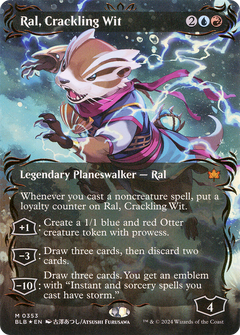 Ral, Crackling Wit (Borderless) (Raised Foil) [Bloomburrow]-1