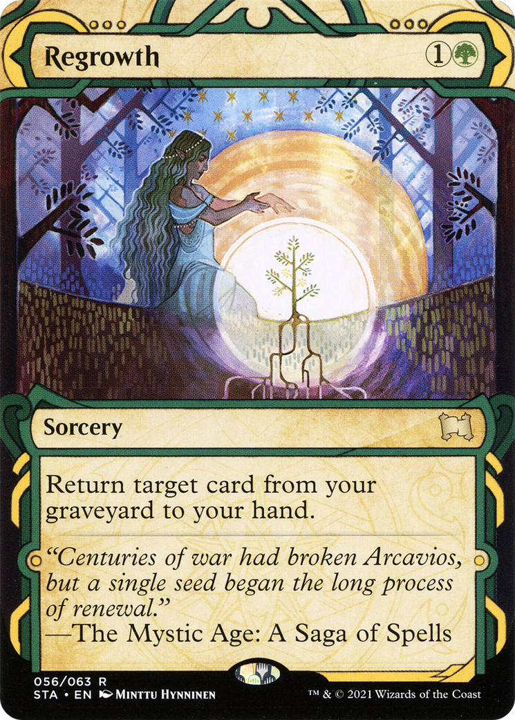 Regrowth (STA-056) - Strixhaven Mystical Archive: (Showcase) (Borderless) Etched Foil-1