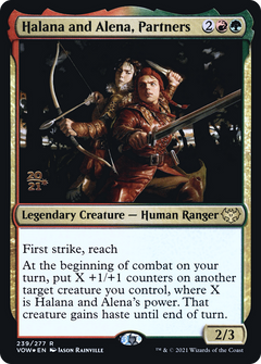 Halana and Alena, Partners [Innistrad: Crimson Vow Prerelease Promos]-1