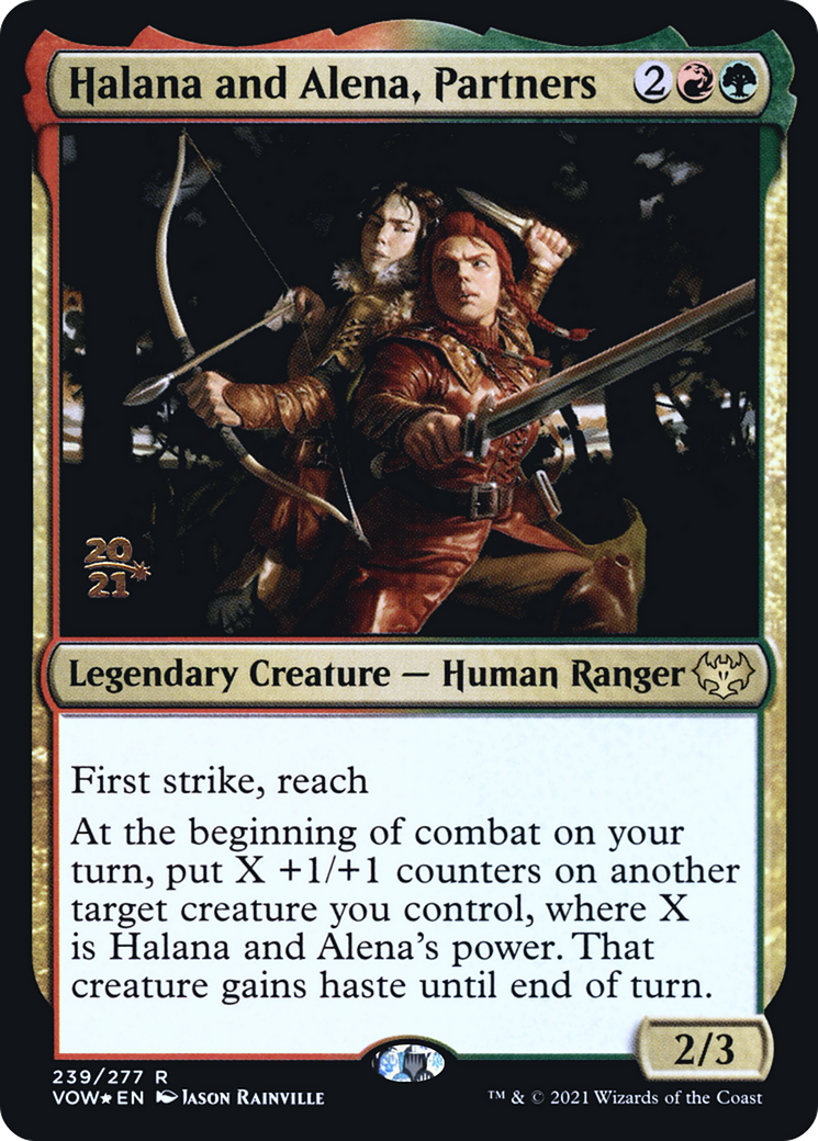 Halana and Alena, Partners [Innistrad: Crimson Vow Prerelease Promos]-1