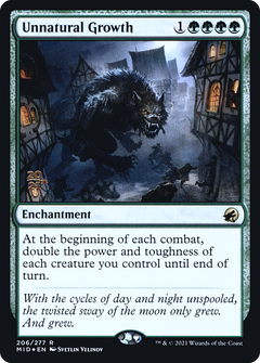 Unnatural Growth (PRE-206) - Innistrad: Midnight Hunt Promos Foil-1