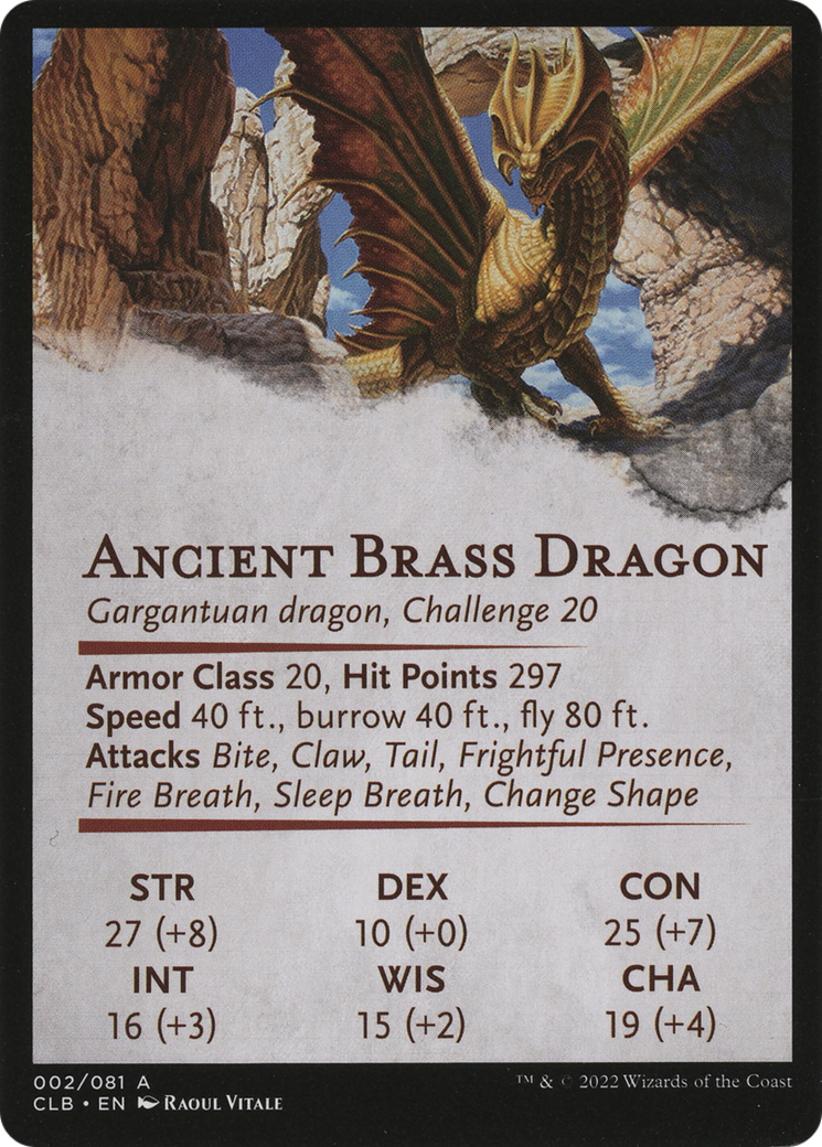 Ancient Brass Dragon // Ancient Brass Dragon (ACLB-002) - Battle for Baldur's Gate Art Series (Borderless) Foil-2