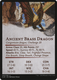 Ancient Brass Dragon // Ancient Brass Dragon (ACLB-002) - Battle for Baldur's Gate Art Series (Borderless) Foil-2