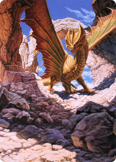 Ancient Brass Dragon // Ancient Brass Dragon (ACLB-002) - Battle for Baldur's Gate Art Series (Borderless) Foil-3