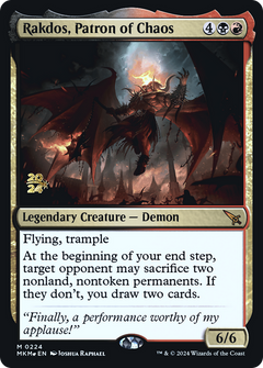 Rakdos, Patron of Chaos [Murders at Karlov Manor Prerelease Promos]-1