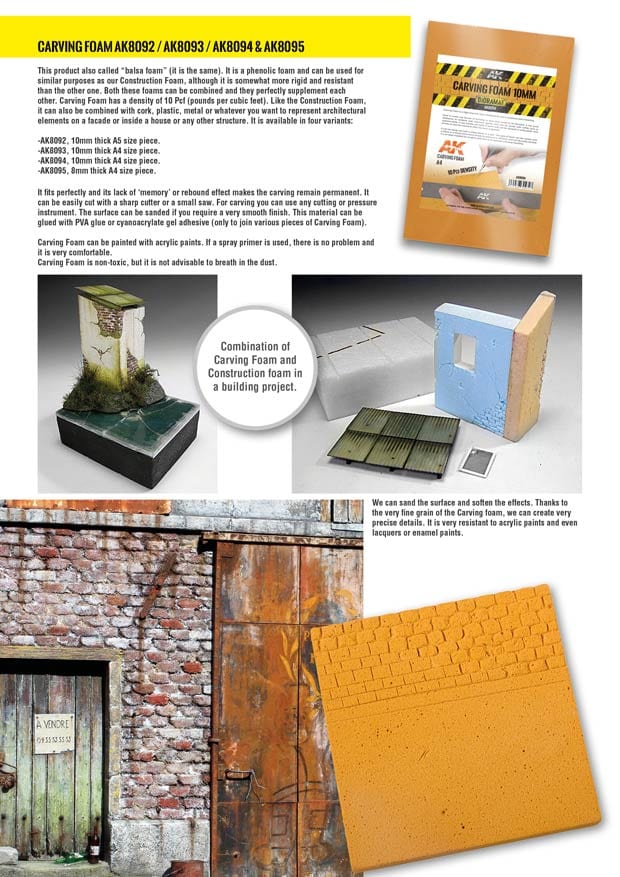AK Interactive - Building Materials - Carving Foam 10mm A5