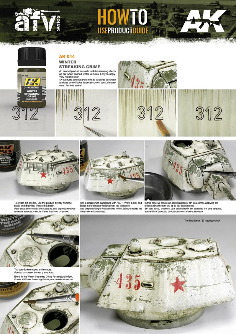 AK Interactive - Weathering Products - Streaking Grime for Winter Vehicles 35ml