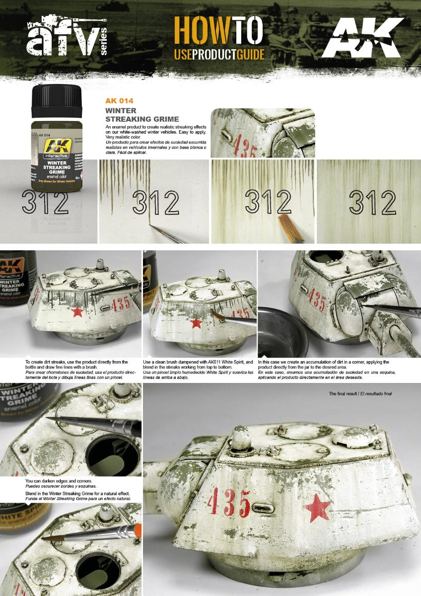 AK Interactive - Weathering Products - Streaking Grime for Winter Vehicles 35ml