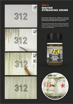 AK Interactive - Weathering Products - Streaking Grime for Winter Vehicles 35ml