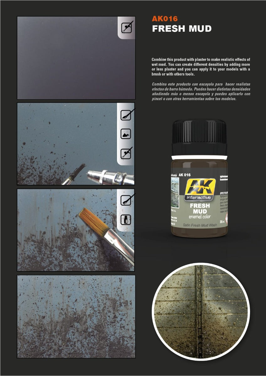 AK Interactive - Weathering Products - Fresh Mud Effects 35ml