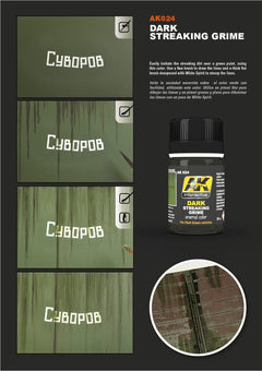 AK Interactive - Weathering Products - Streaking Grime for Dark Vehicles 35ml