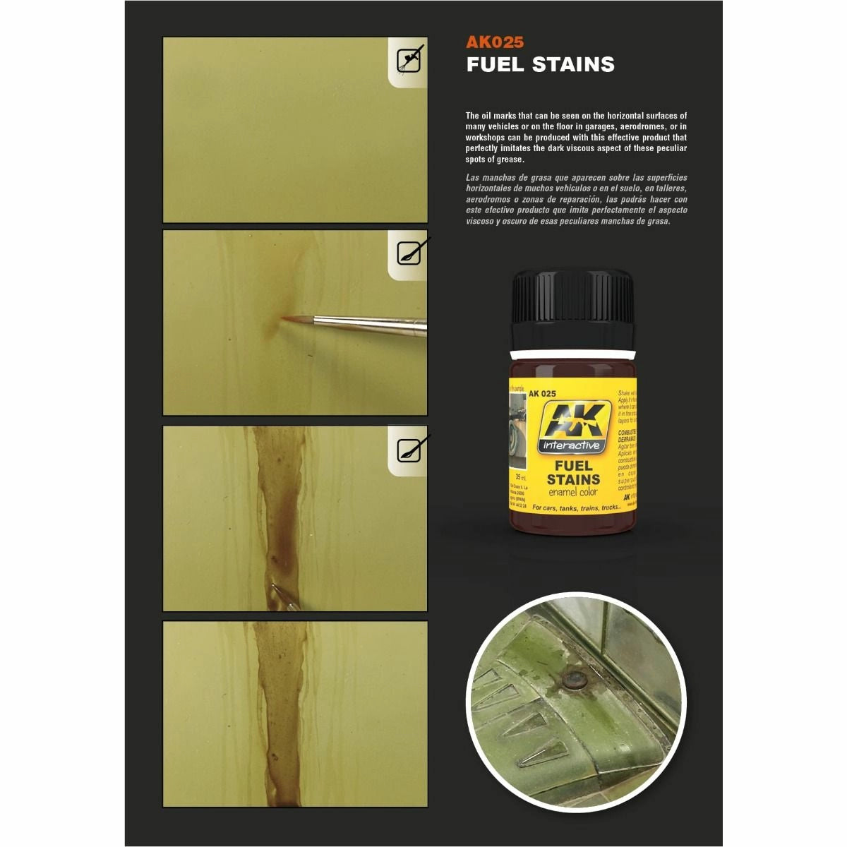 AK Interactive Weathering Products - Fuel Stains-3