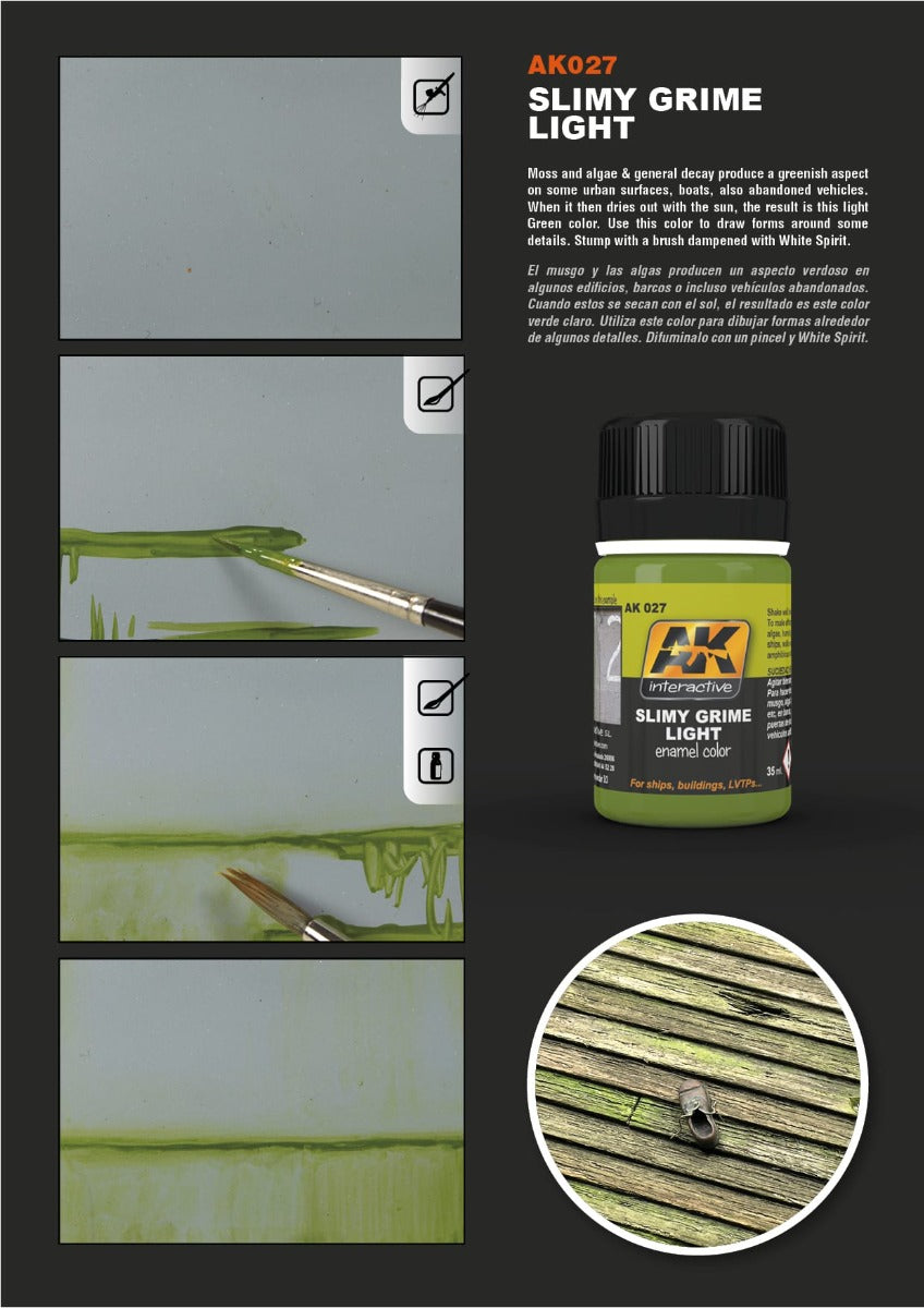 AK Interactive - Weathering Products - Slimy Grime Light 35ml