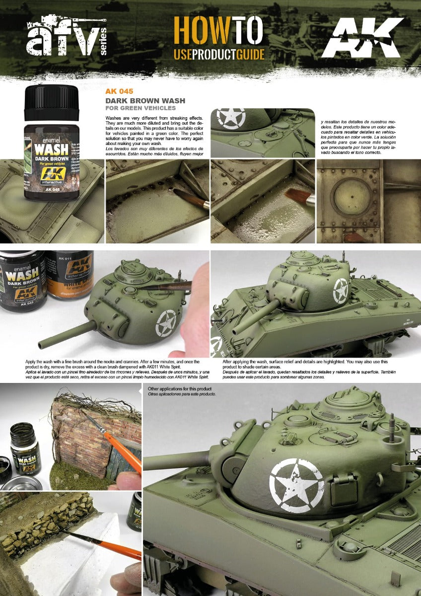 AK Interactive - Weathering Products - Dark Wash For Green Vehicles 35ml
