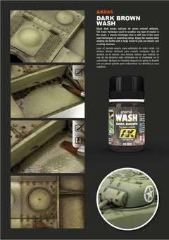 AK Interactive - Weathering Products - Dark Wash For Green Vehicles 35ml