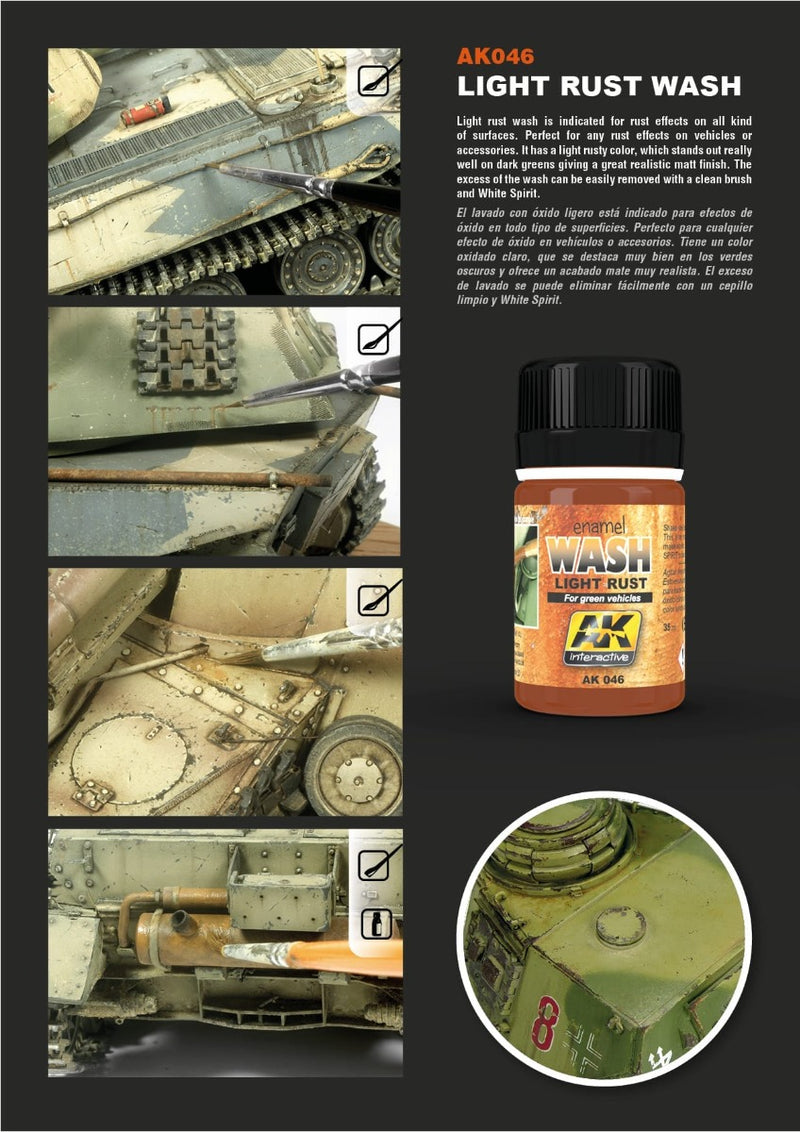 AK Interactive - Weathering Products - Light Rust Wash 35ml