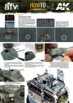 AK Interactive - Weathering Products - Streaking Grime for Panzer Grey Vehicles 35ml