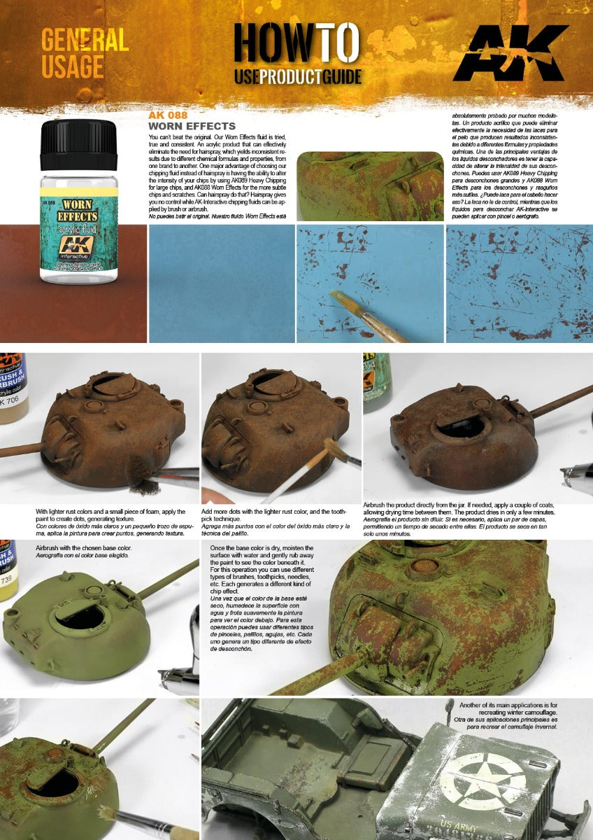 AK Interactive - Weathering Products - Worn Effects Acrylic Fluid 35ml