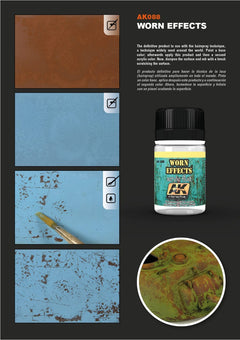 AK Interactive - Weathering Products - Worn Effects Acrylic Fluid 35ml