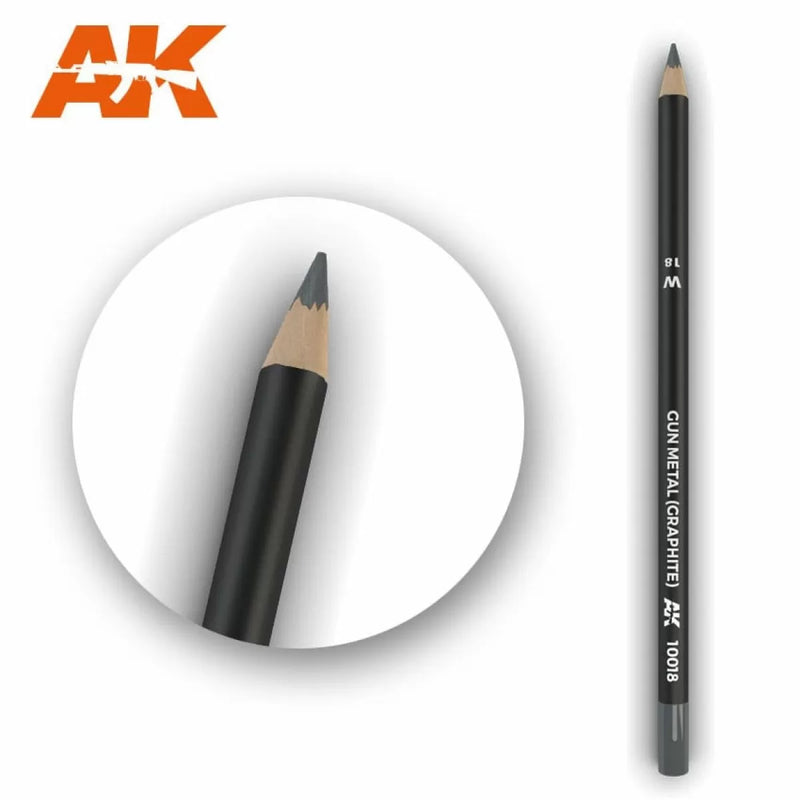 AK Interactive Weathering Pencils - Gun Metal (Graphite)-1