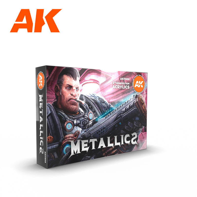 AK Interactive - 3 Gen Sets - Metallics
