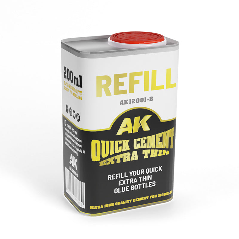 AK Interactive - Basics  - Refillquick Cement Extra Thin 250ml