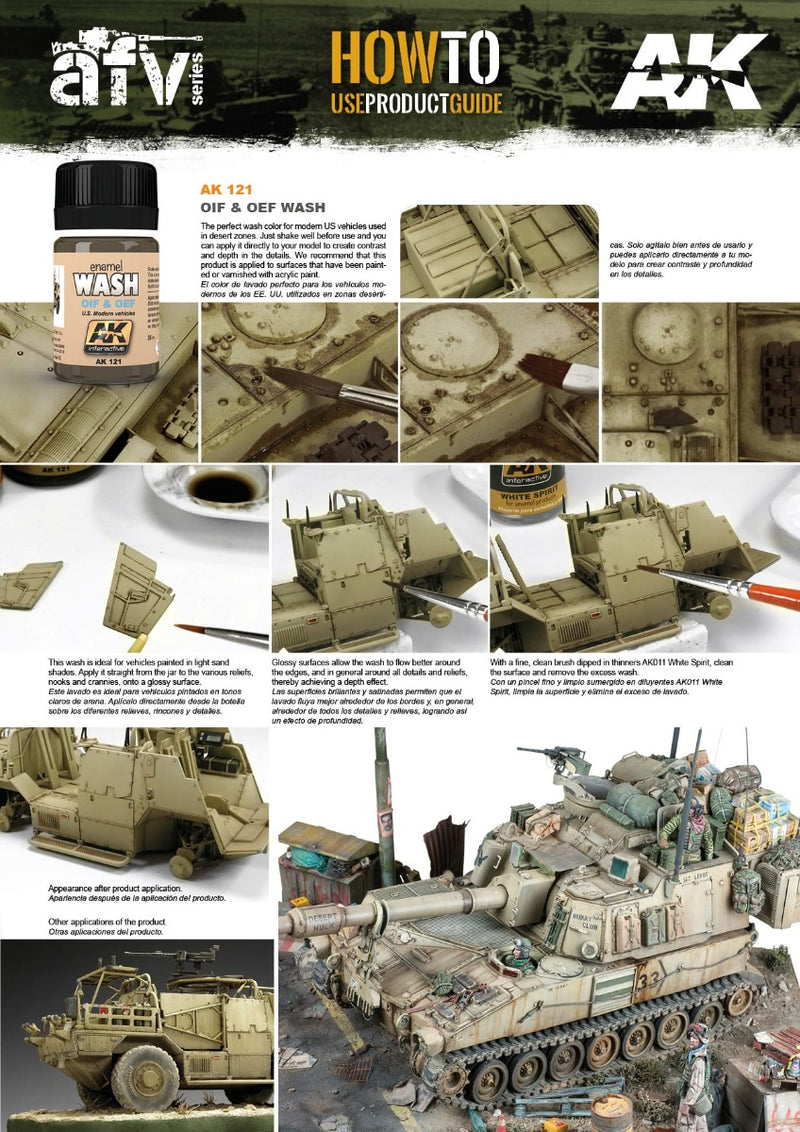 AK Interactive - Weathering Products - Oif & Oef - US Vehicles Wash 35ml