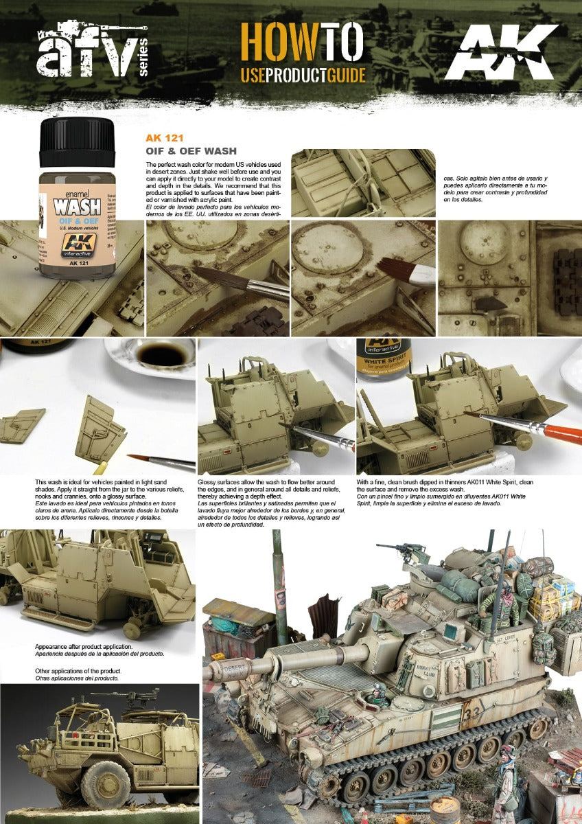 AK Interactive - Weathering Products - Oif & Oef - US Vehicles Wash 35ml