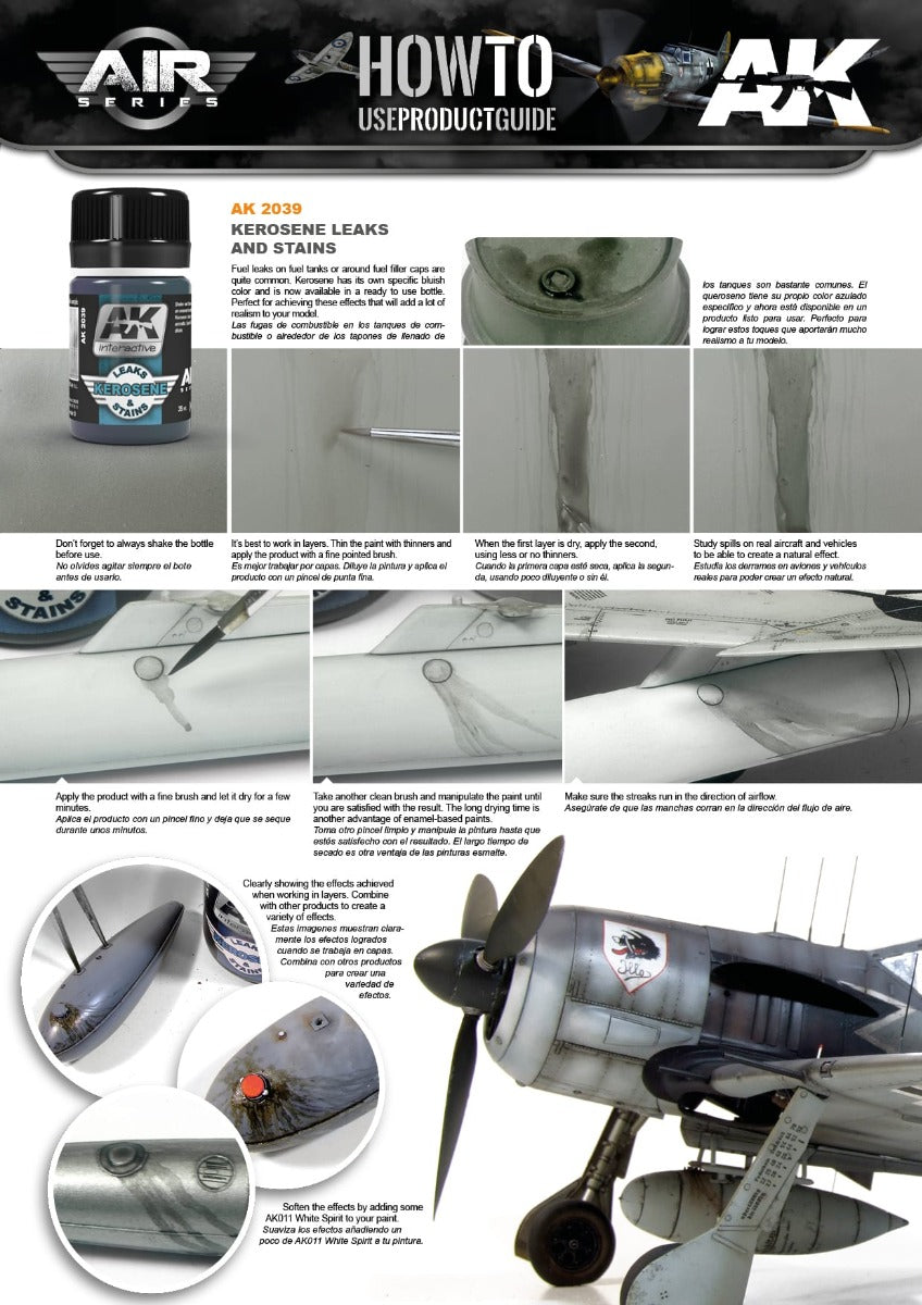 AK Interactive - Weathering Products - Kerosene Leaks and Stains 35ml