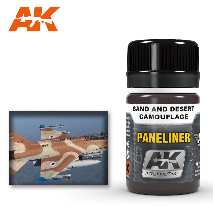 AK Interactive - Weathering Products - Paneliner for Sand and Desert Camouflage 35ml
