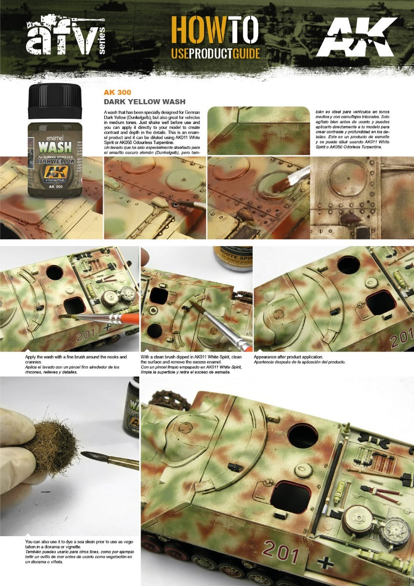 AK Interactive - Weathering Products - Dark Yellow Wash 35ml