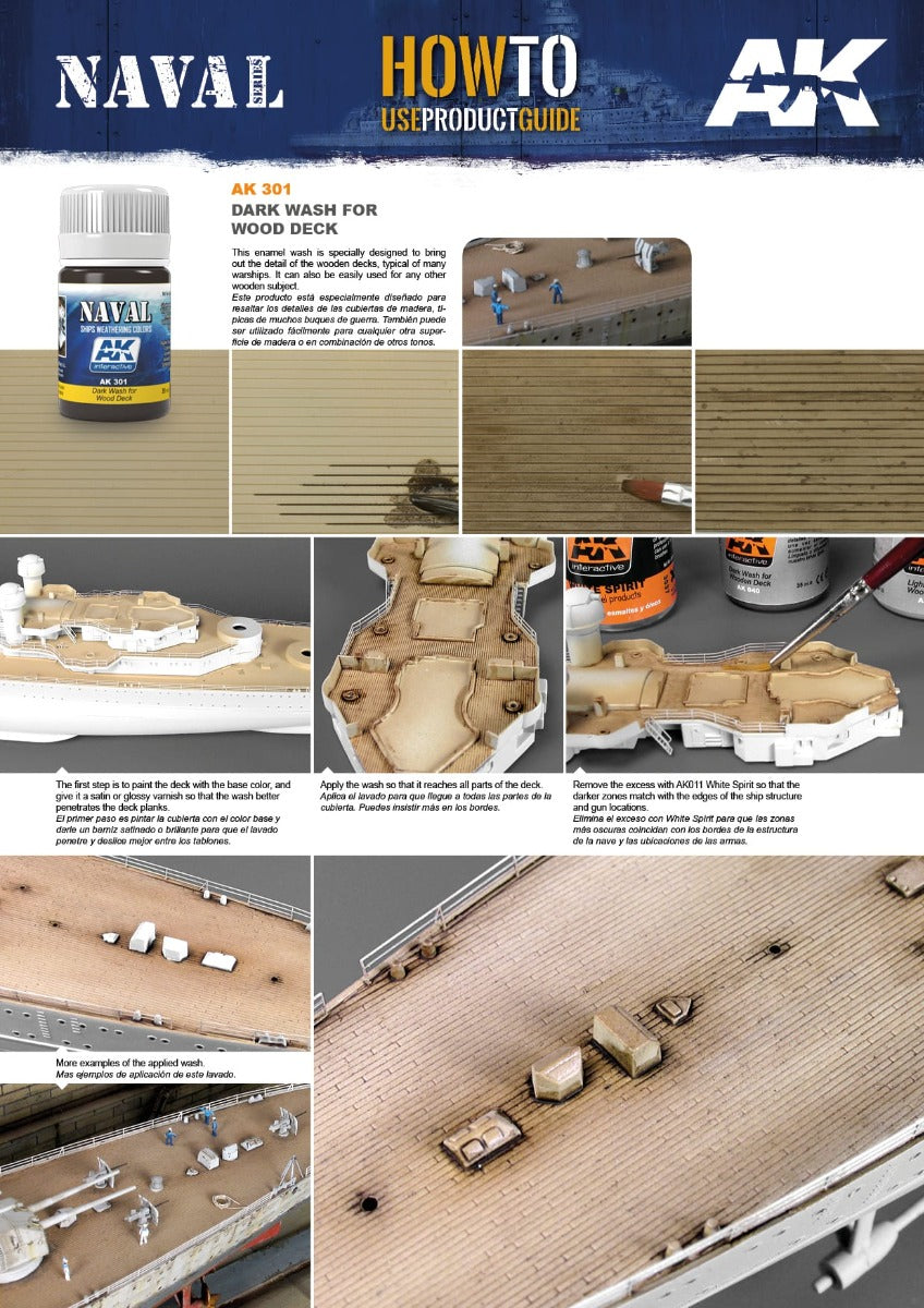 AK Interactive - Weathering Products - Dark Wash for Wood Deck 35ml