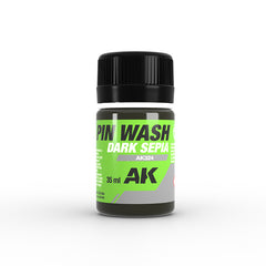 AK Interactive - Weathering  - Dark Sepia Pin Wash 35ml