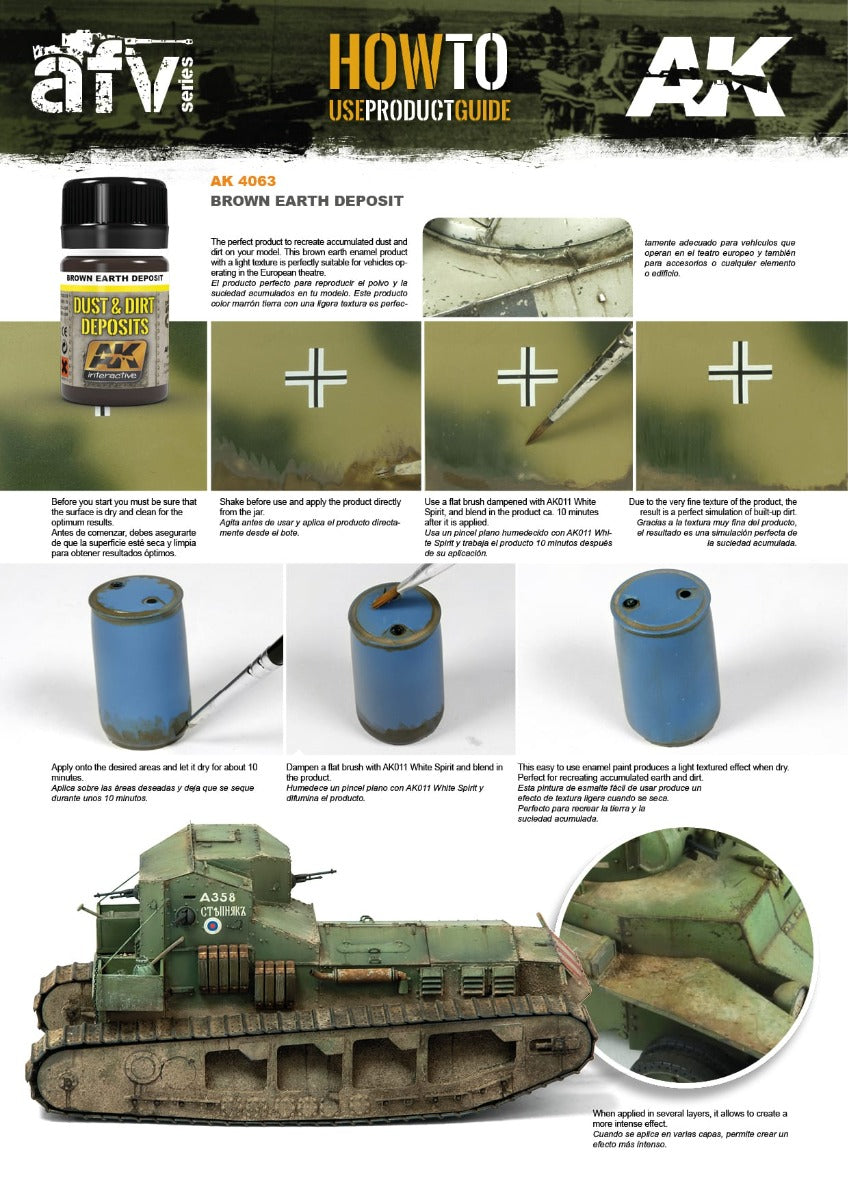 AK Interactive - Weathering Products - Brown Earth Deposit 35ml