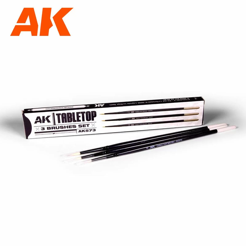 AK Interactive Brushes - Set of Size 0, 1, 2-1