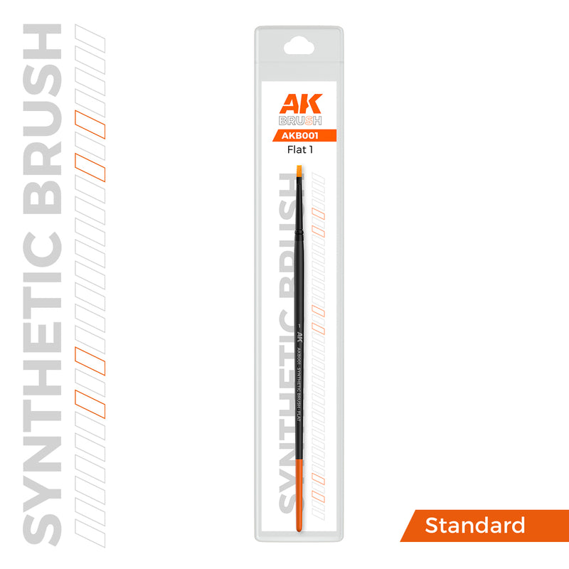 AK Interactive - Brushes - Synthetic Brush - Flat 1-1