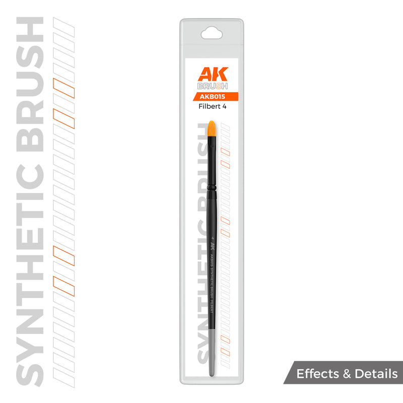 AK Interactive - Brushes - Synthetic Brush - Filbert 4-1