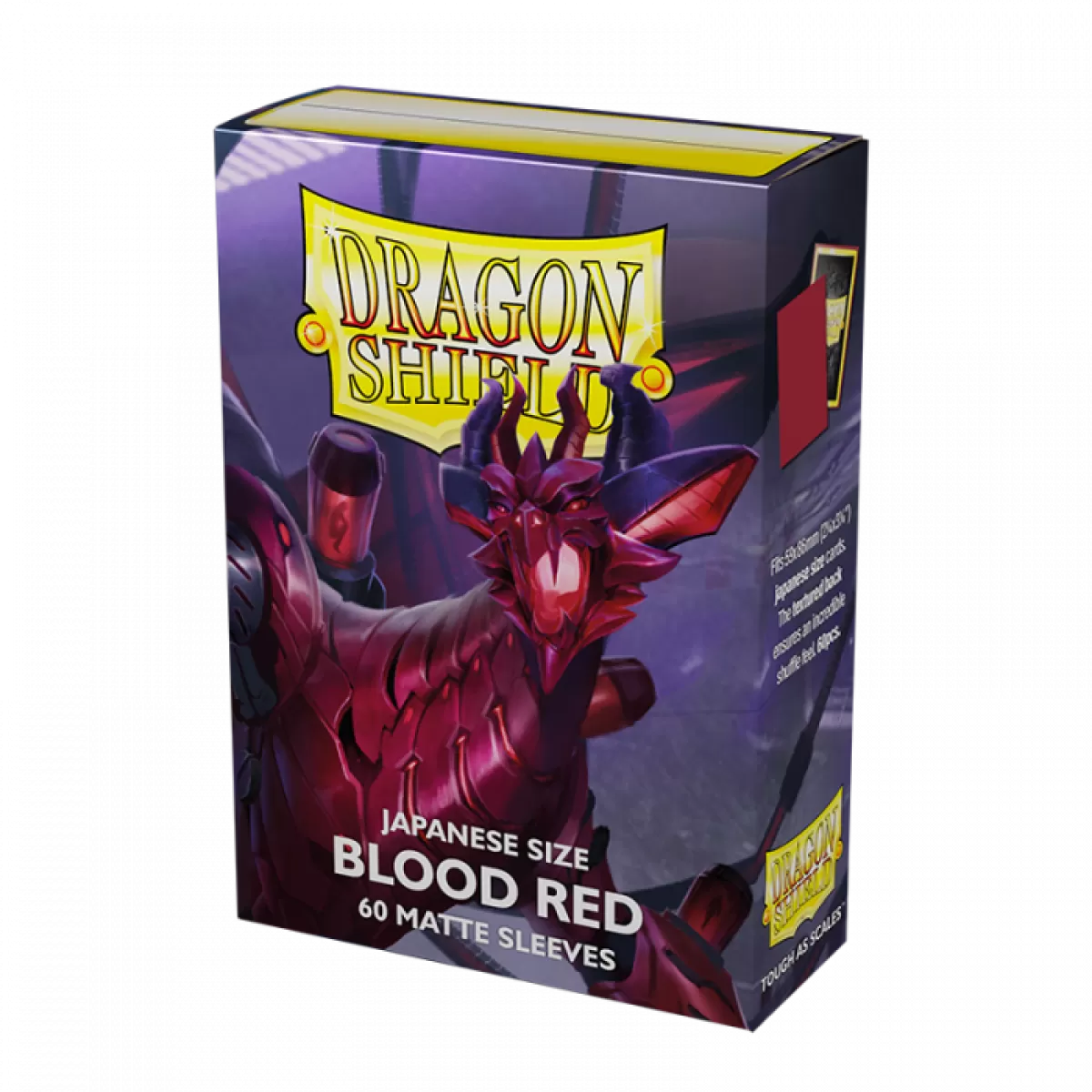 Dragon Shield: Japanese Size Sleeves – Matte – Blood Red-1