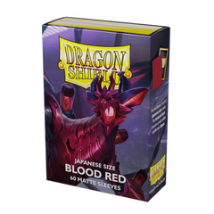 Dragon Shield: Japanese Size Sleeves – Matte – Blood Red-1