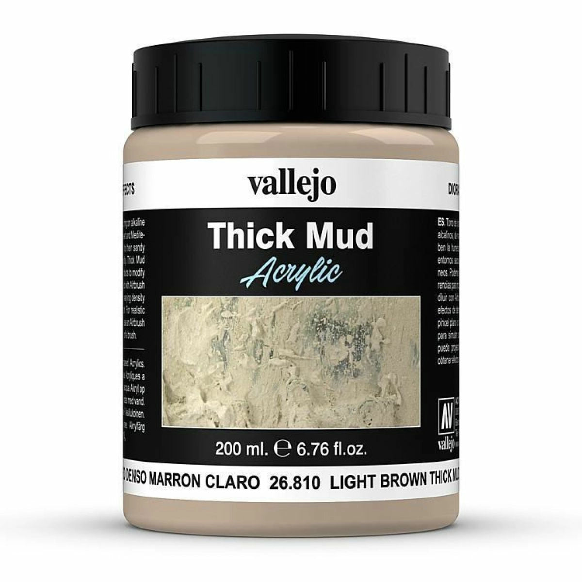 Vallejo Diorama Effects - Light Brown Thick Mud 200ml-1
