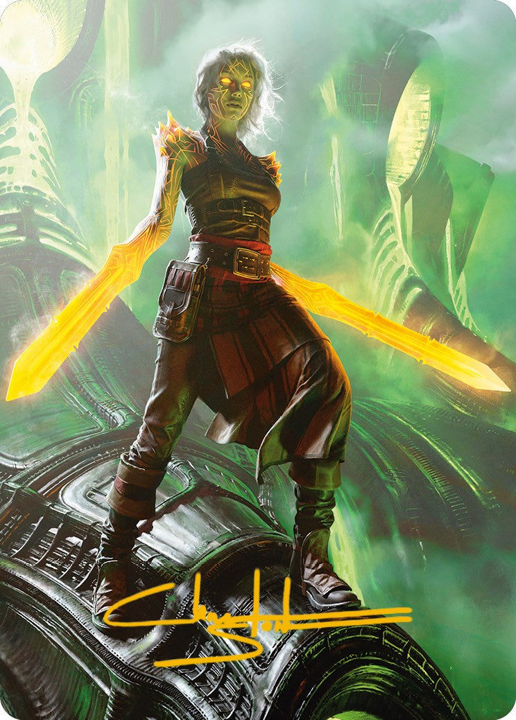 Nahiri, the Unforgiving Art Card (Gold-Stamped Signature) [Phyrexia: All Will Be One Art Series]-1