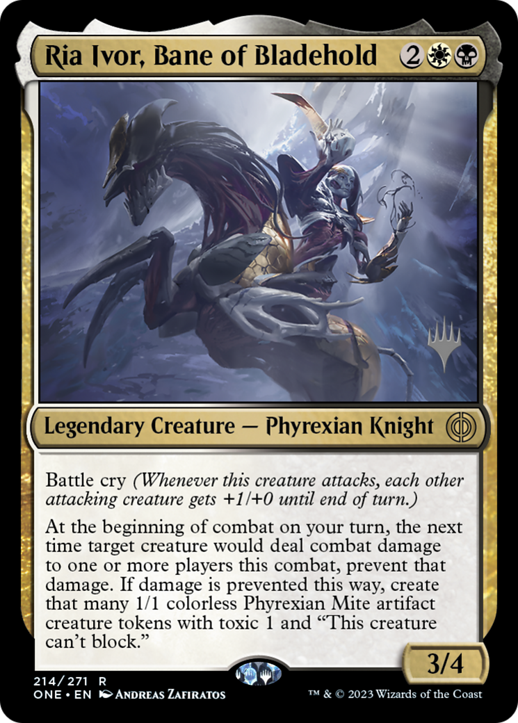 Ria Ivor, Bane of Bladehold (Promo Pack) [Phyrexia: All Will Be One Promos]-1