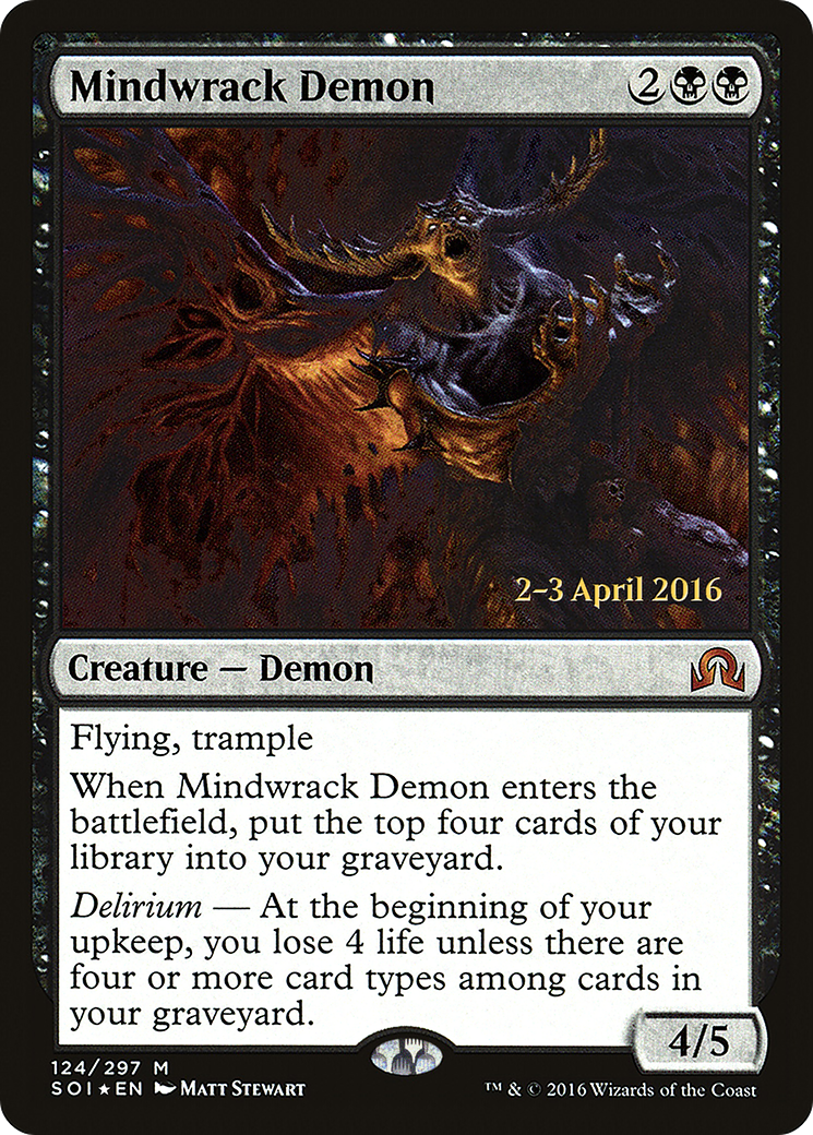 Mindwrack Demon [Shadows over Innistrad Prerelease Promos]-1